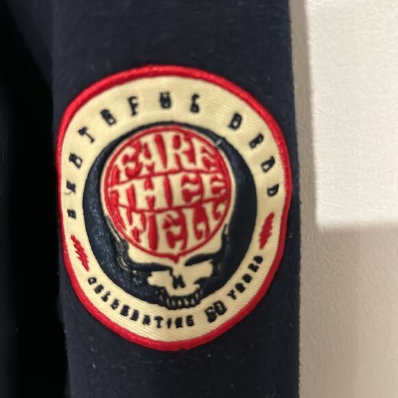 GRATEFUL DEAD blue vintage zip hoodie 50th anniv show Fare Thee Well medium - Picture 5 of 11